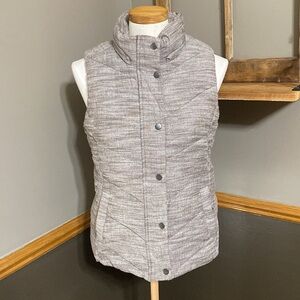 Gap brown & cream tweed puffer vest size S